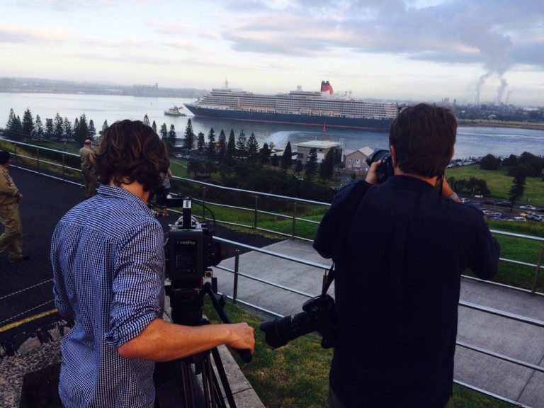 Queen Elizabeth arrives in Newcastle for her maiden voyage