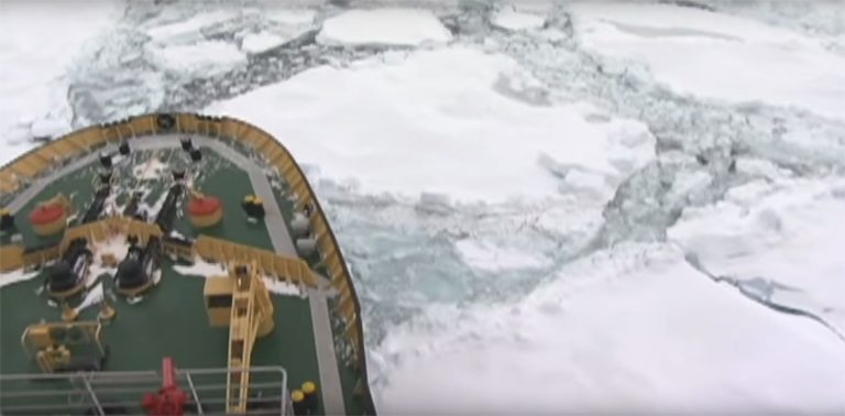 Arctic icebreaking with a polar legend