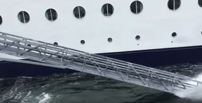 Celebrity Cruises ship crashing into Alaskan port