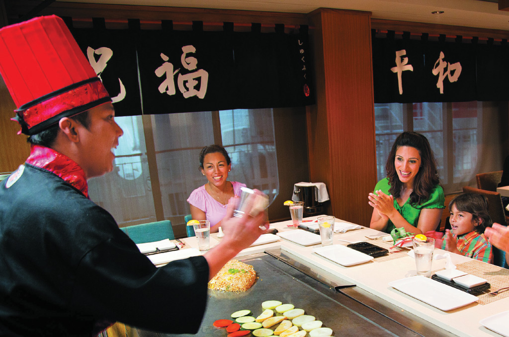 Teppanyaki on board Norwegian Epic
