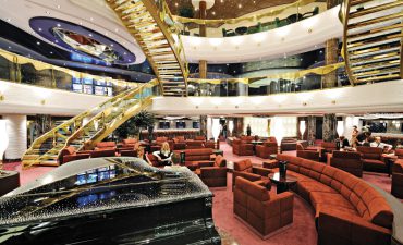 MSC Splendida features Swarovski crystal staircases