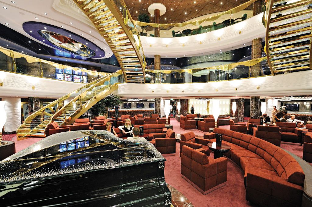 MSC Splendida features Swarovski crystal staircases