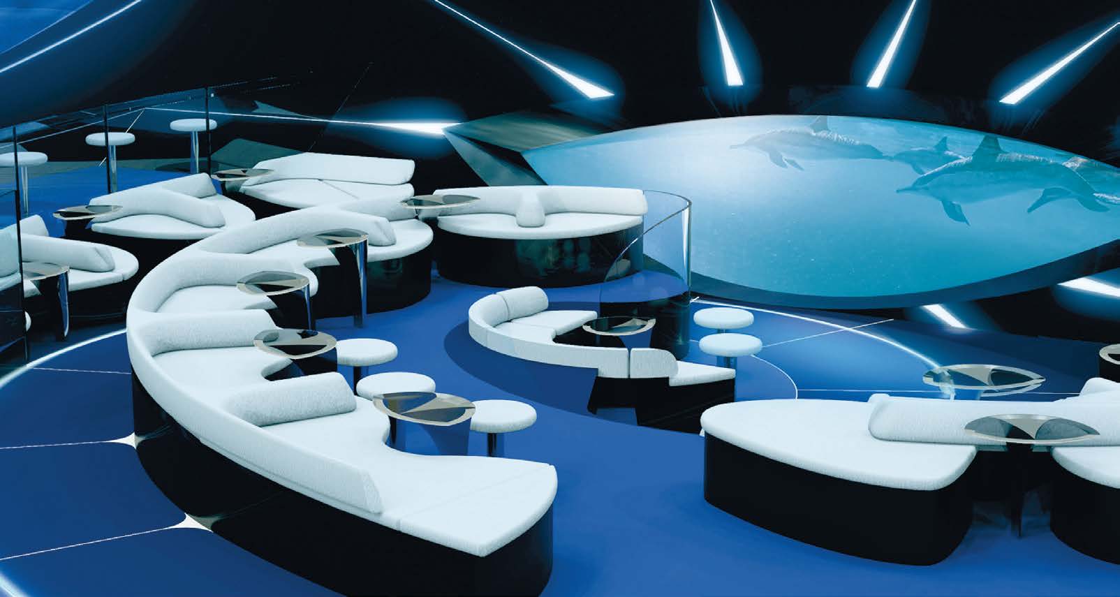 Passengers can get under-sea views in Ponant’s new lounge