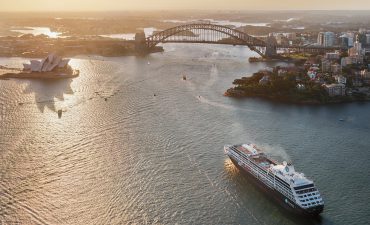 Azamara Journey cruises into Sydney Harbour