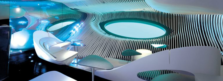 Scenic underwater lounge/bar