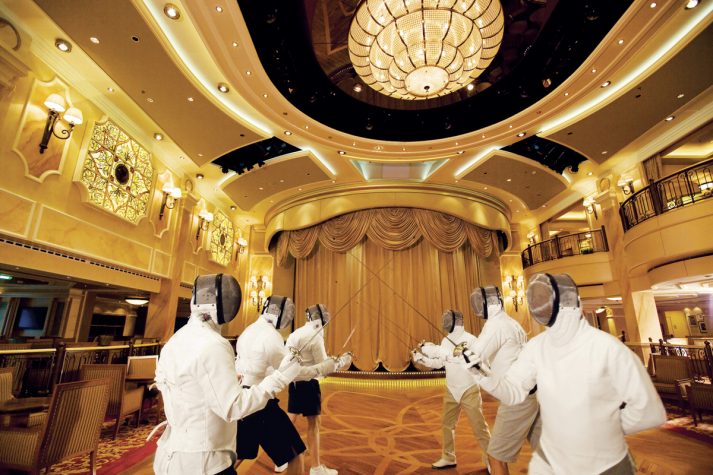 Fencing on Cunard's Queen Elizabeth