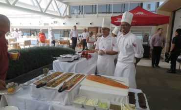 Poolside brunch on the Viking Orion