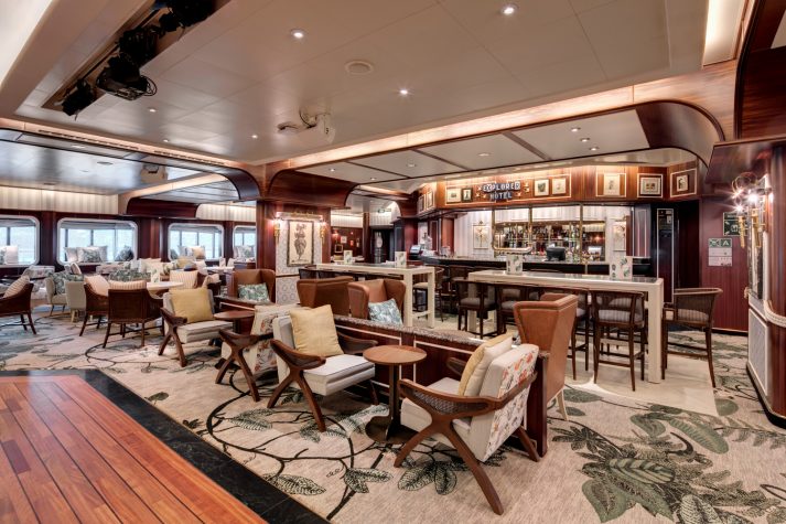 Explorer Hotel bar on Pacific Explorer