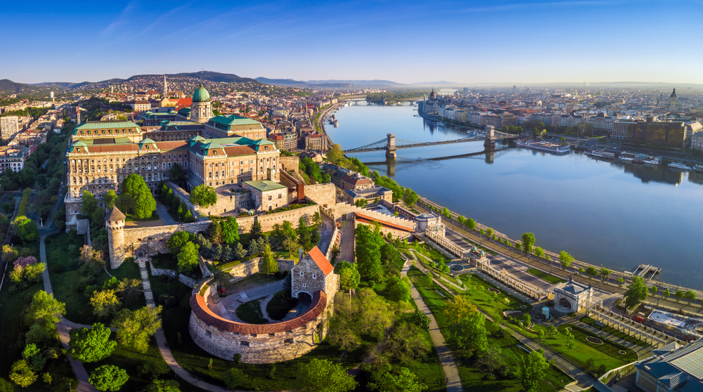 Aerial view of Budapest, Hungary