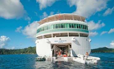 The onboard watersports marina, Paul Gauguin