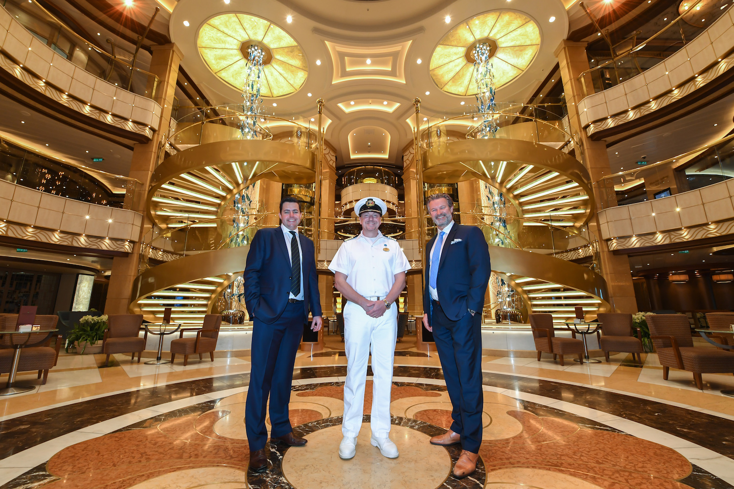 Stuart Allison, Capt Craig Street of the Majestic Princess and Canrival Australia's Sture Myrmell