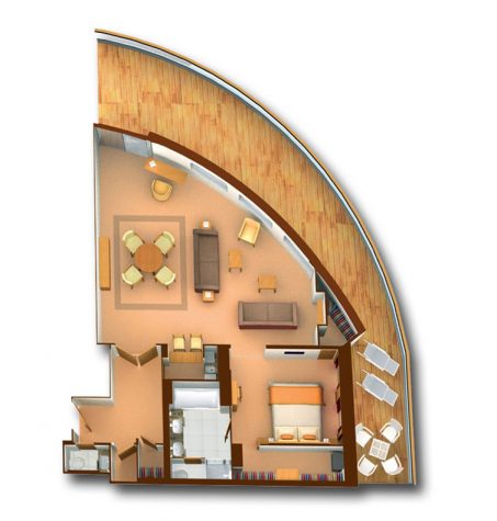 Seabourn signature suite layout