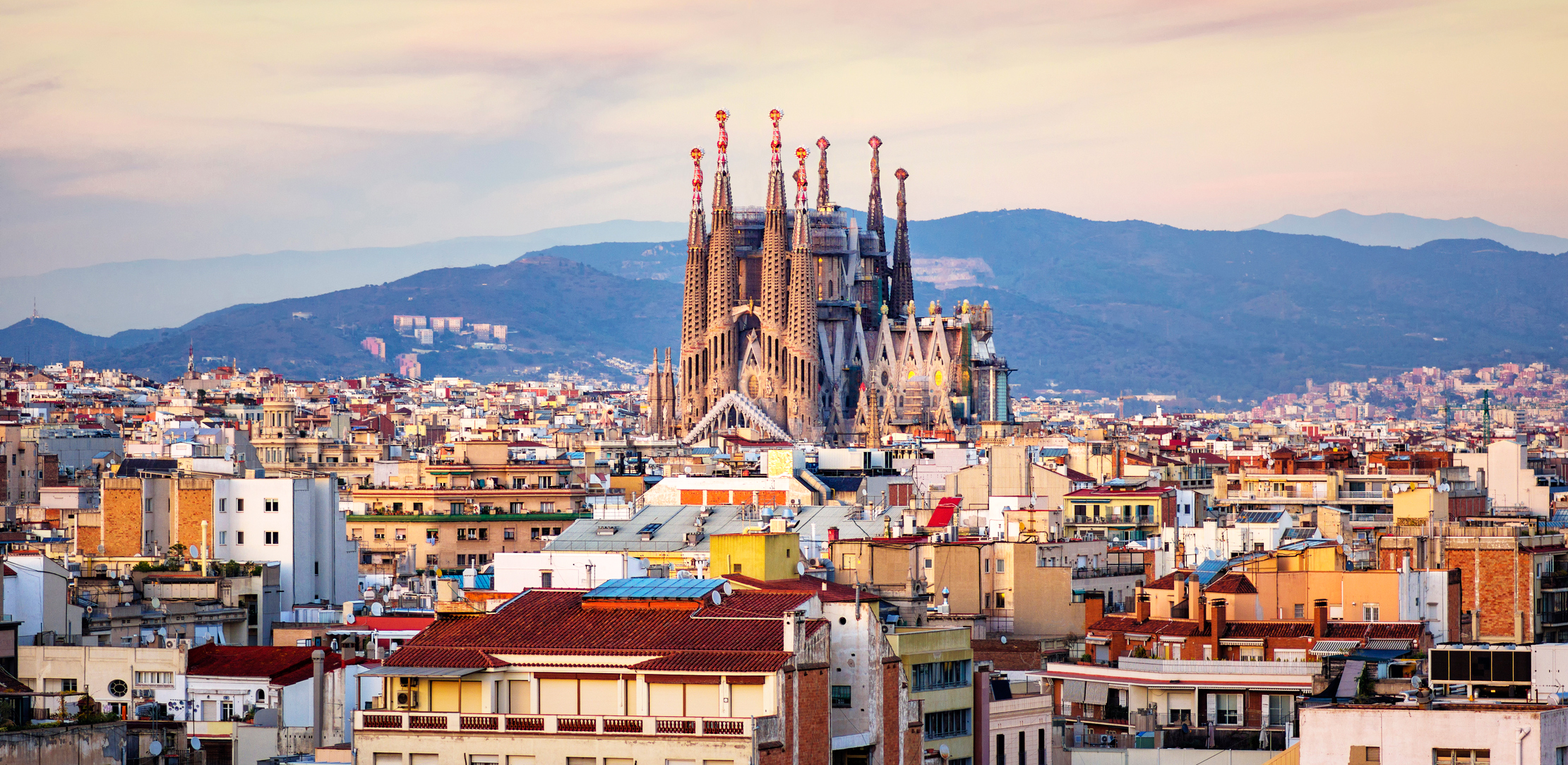 Barcelona during the golden hour