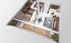 Blue World one bedroom plan