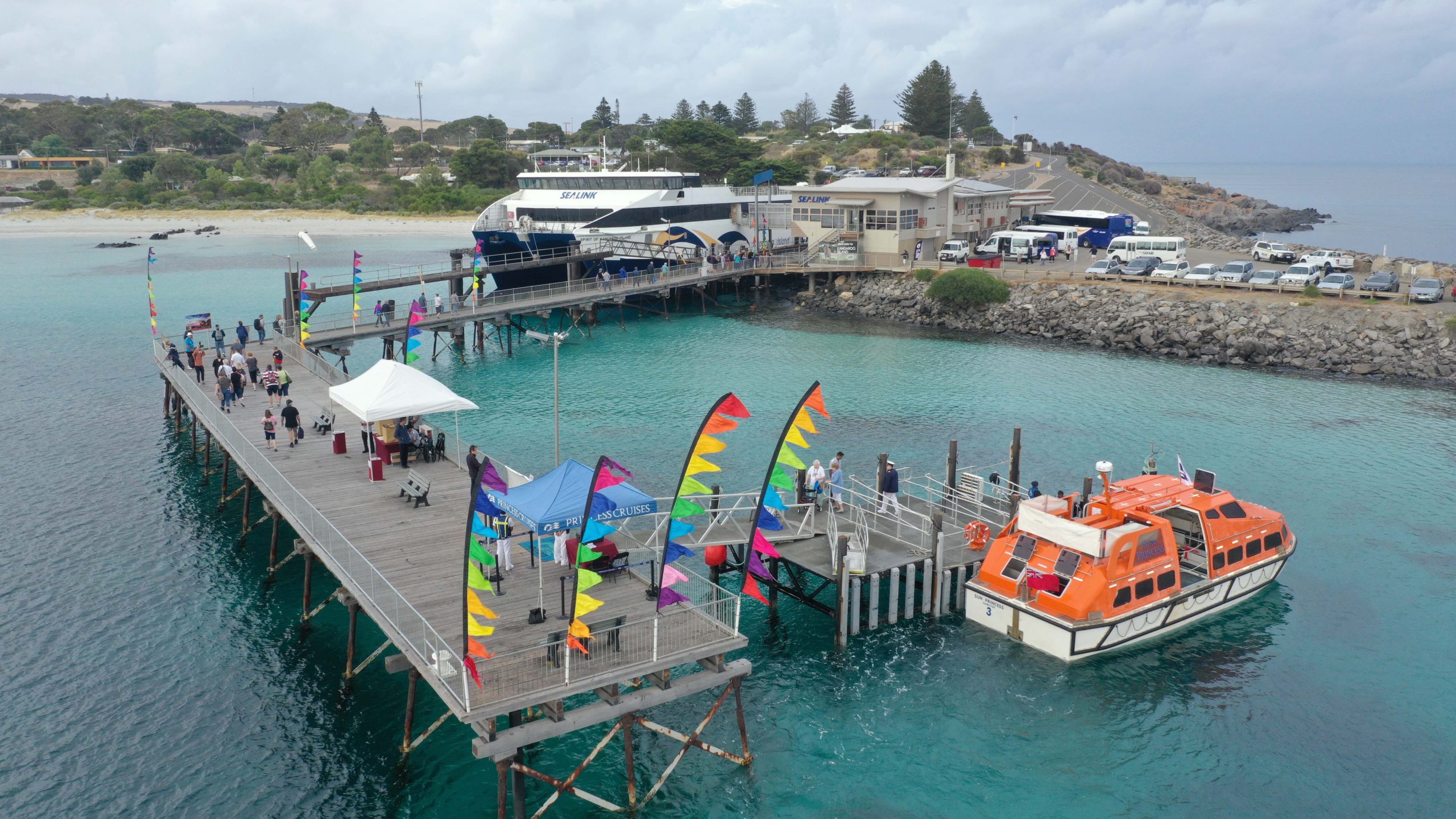Princess shows support with the first ship visit to Kangaroo Island