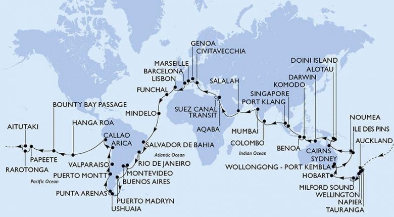 msc world cruise 2020