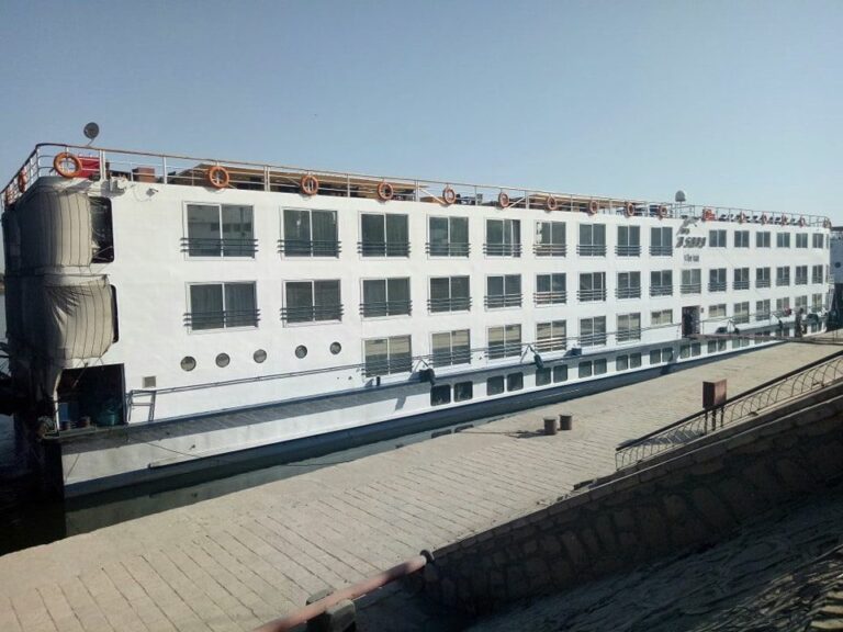 Cruise ship parked on a dock