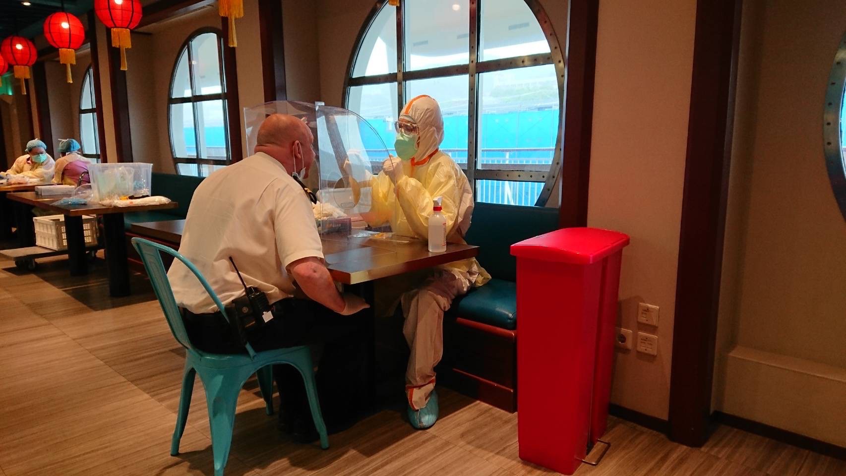 Testing onboard a Dream Cruises ship