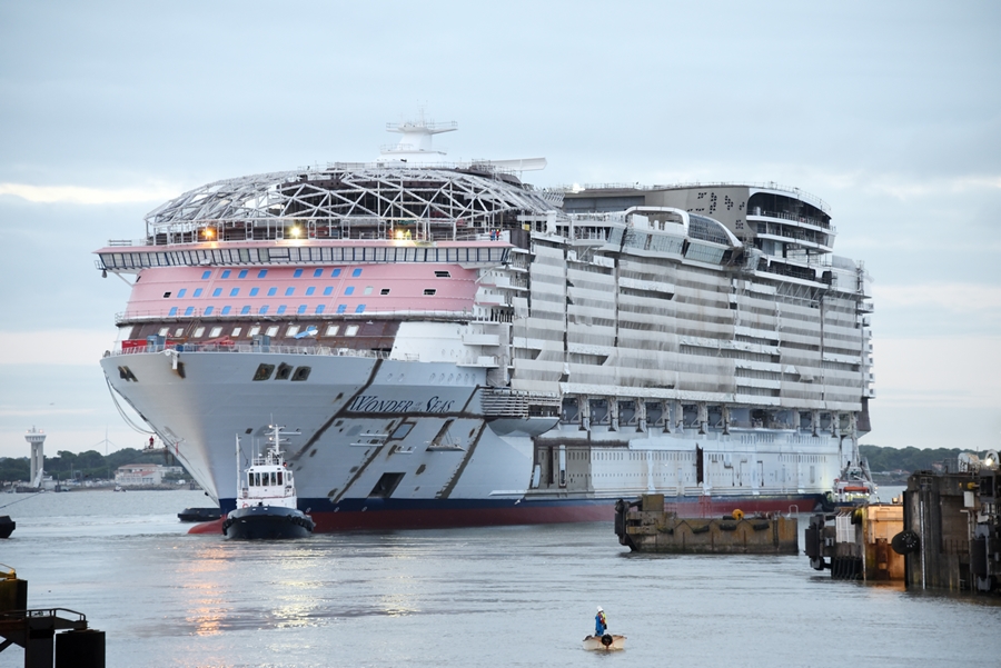 Wonder of the Seas floats out
