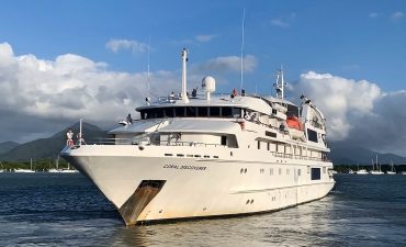 Coral Expeditions becomes the first Australian cruise line to set sail - with 46 "excited passengers"