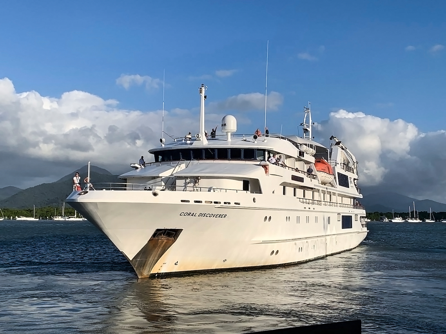 Coral Expeditions becomes the first Australian cruise line to set sail - with 46 "excited passengers"