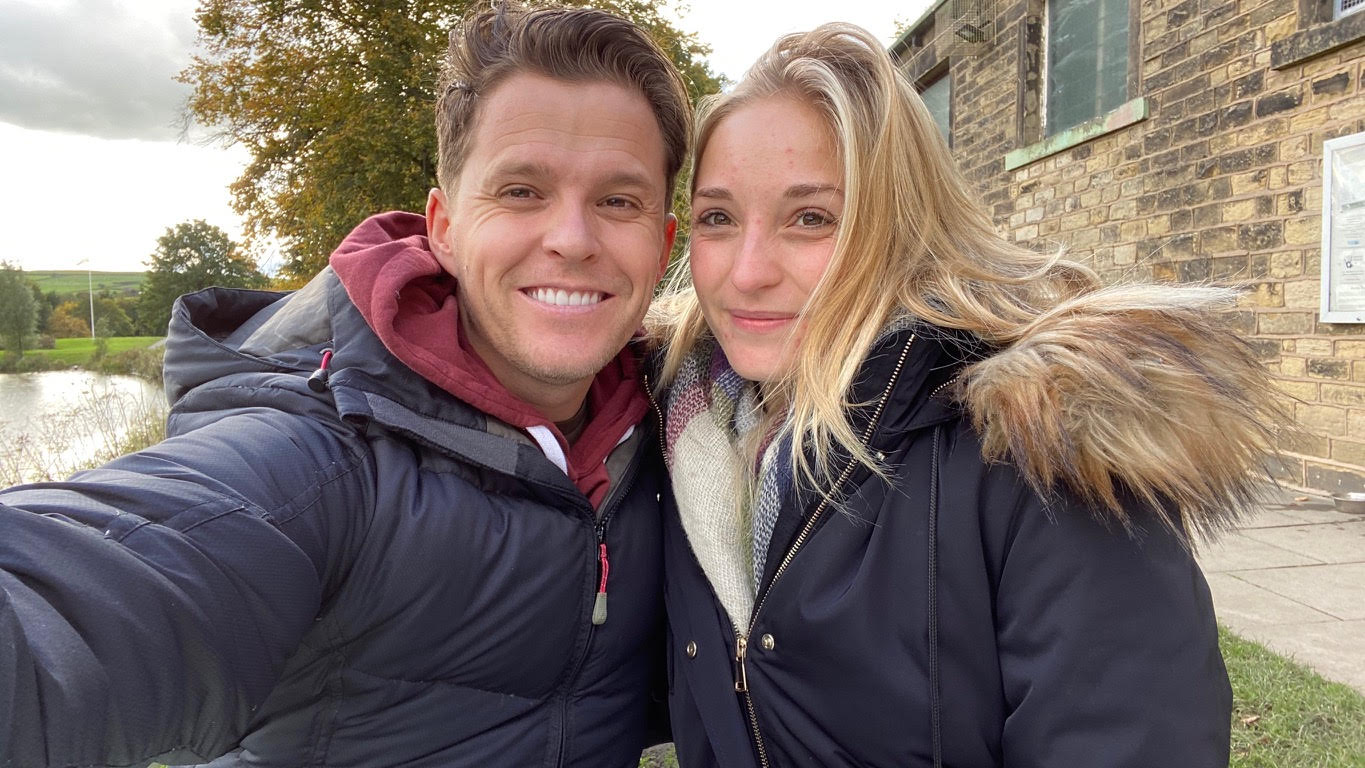 Lee Mylne and his girlfriend
