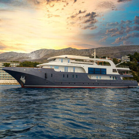 TM 1603 t ship croatia princess eleganza at sea sunset