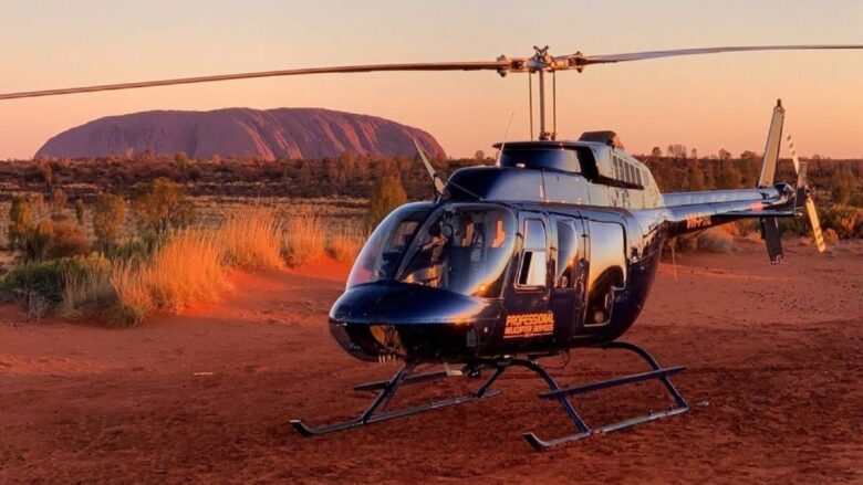 Helicopter tour of Uluru