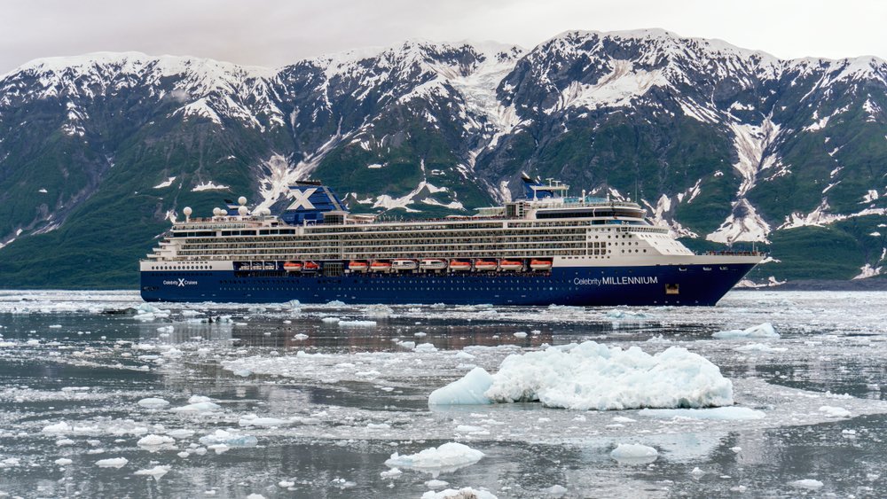 Celebrity Cruises in icy Alaska.