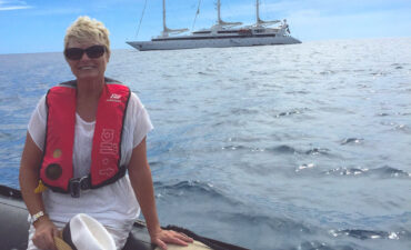 Sarina Bratton at sea