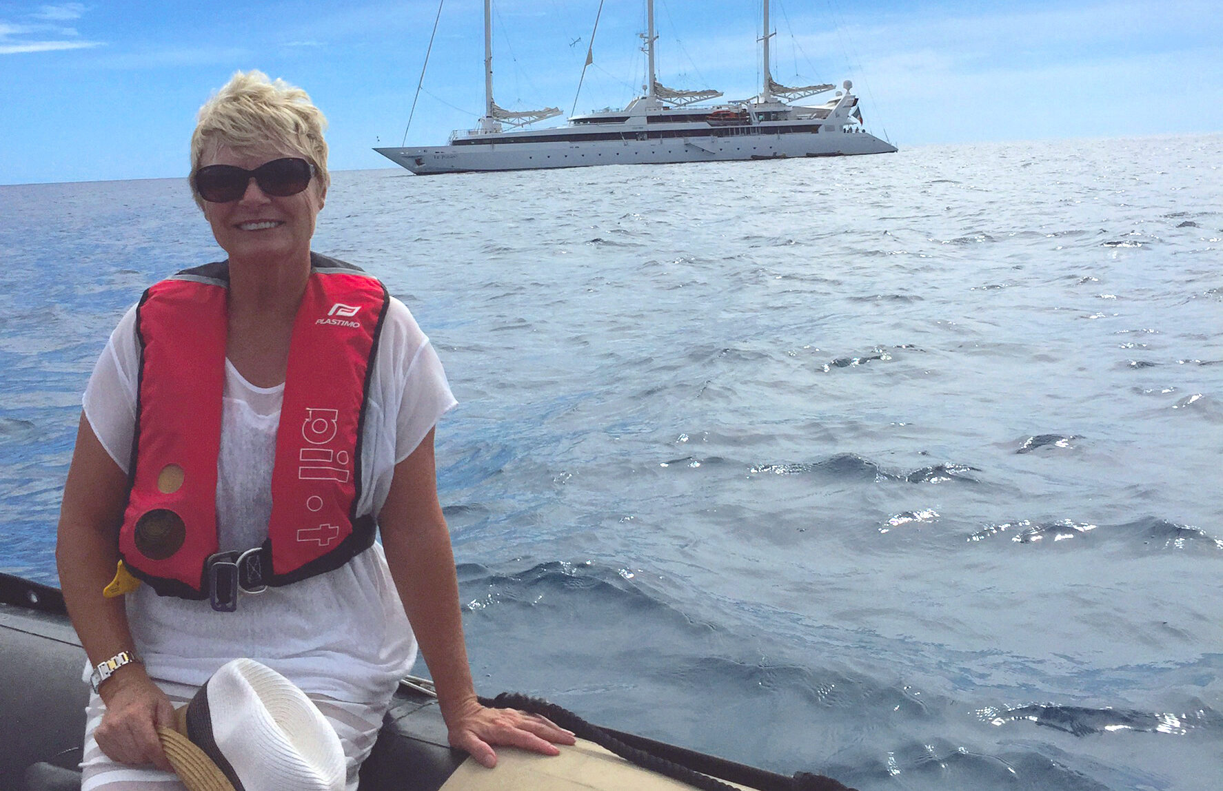 Sarina Bratton at sea