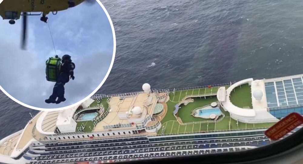 Dramatic rescue footage captured as man is winched from Pacific Encounter off Central Queensland coast