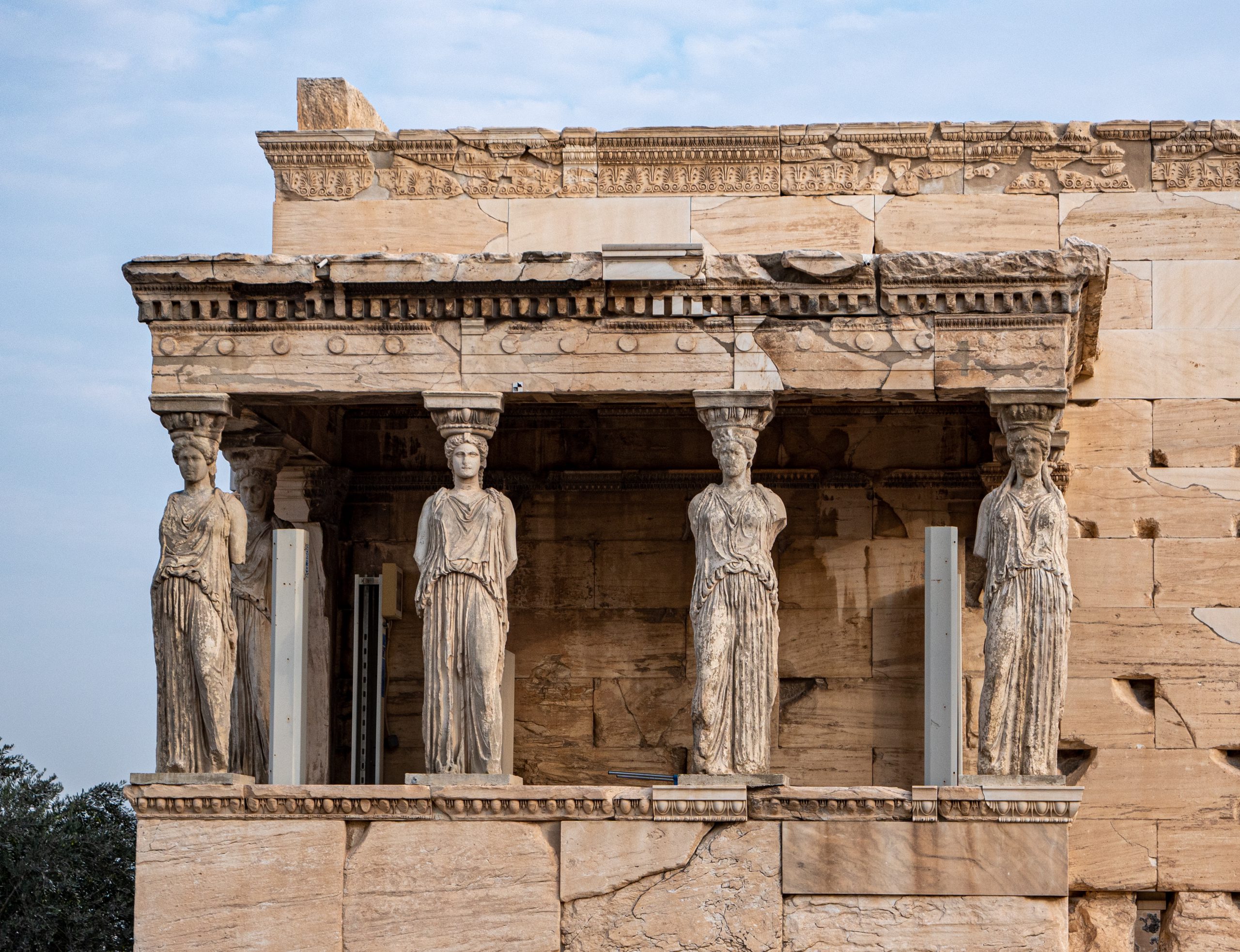 Greece, Athens, Erechtheion, Porch of the Caryatids
