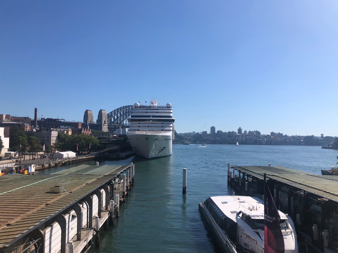 Spectacular footage of MSC Magnifica's Sydney sleepover