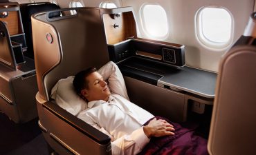 Qantas business class bed
