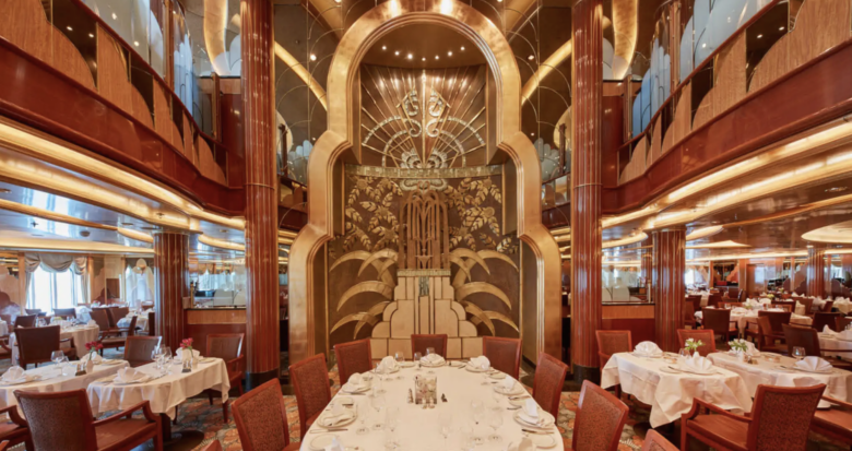 Dining onboard Queen Elizabeth