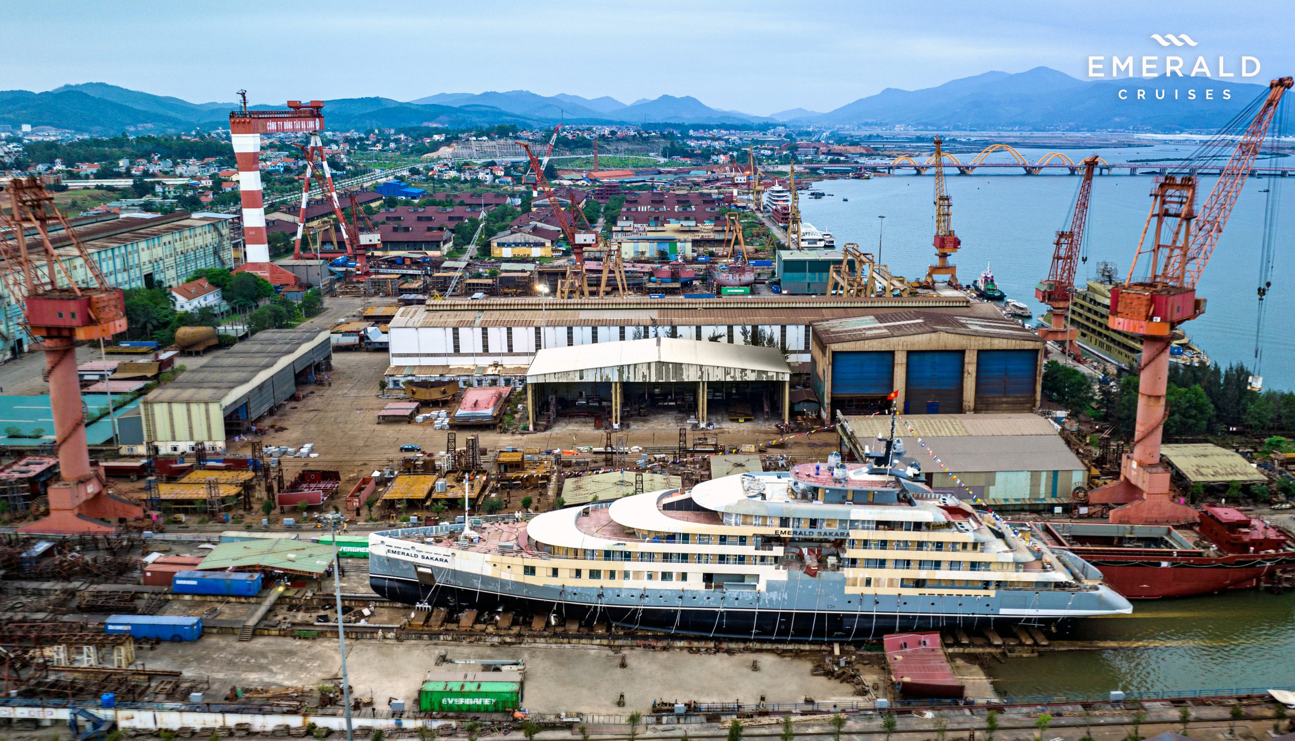 Emerald Cruises floats out brand new luxury yacht Emerald Sakara