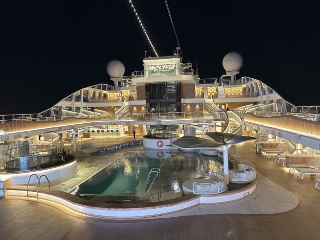 Vista pool at night