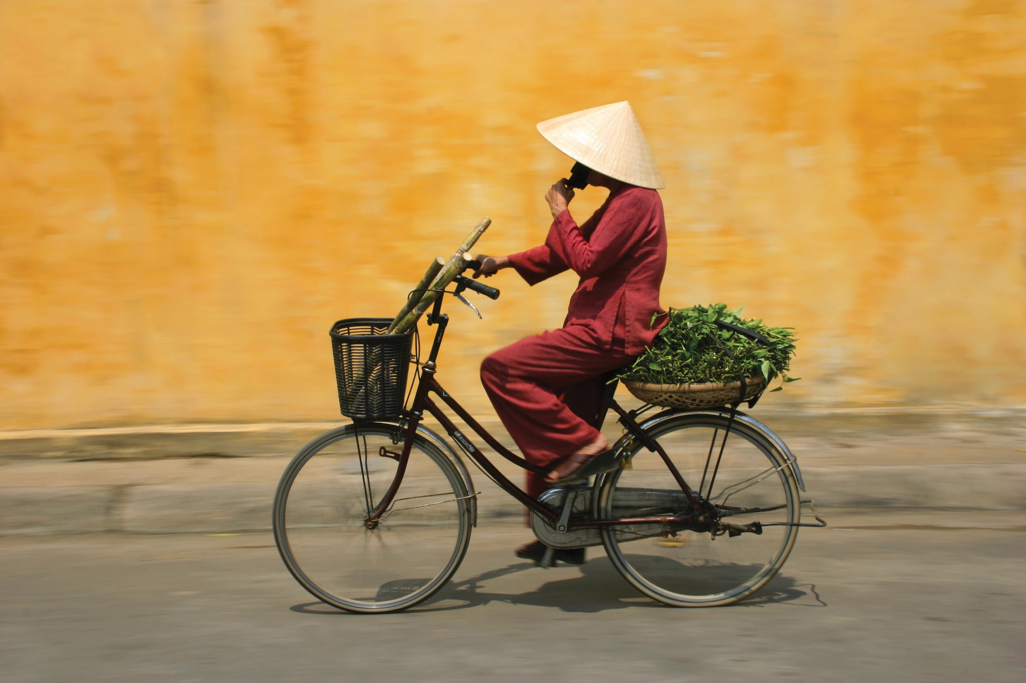 Man riding on a bike