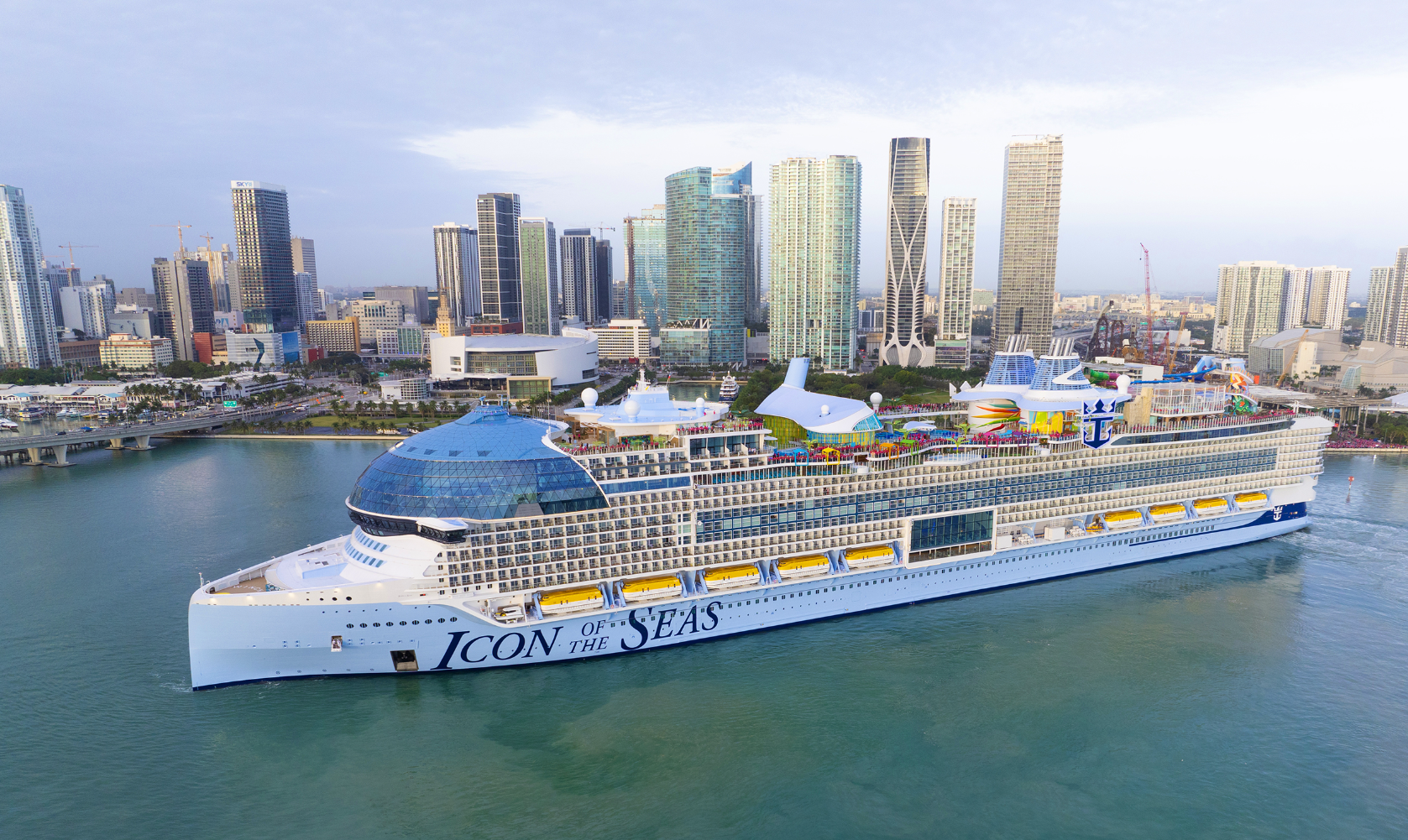 Royal Caribbean's Icon of the Seas sails into Miami