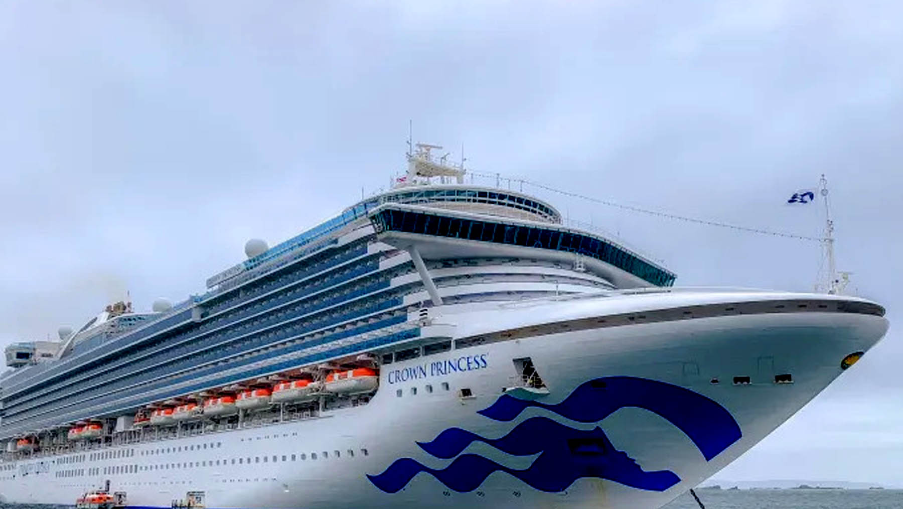 Crown Princess as she sets sail on Australian waters.
