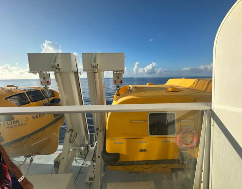 Obstructed view cabin on Royal Caribbean.