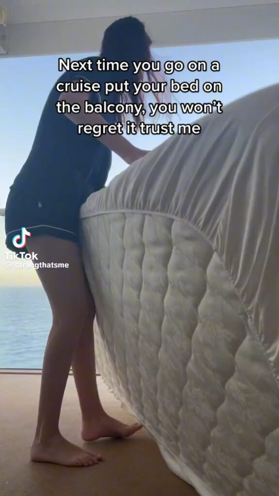 cruise ship mattress balcony
