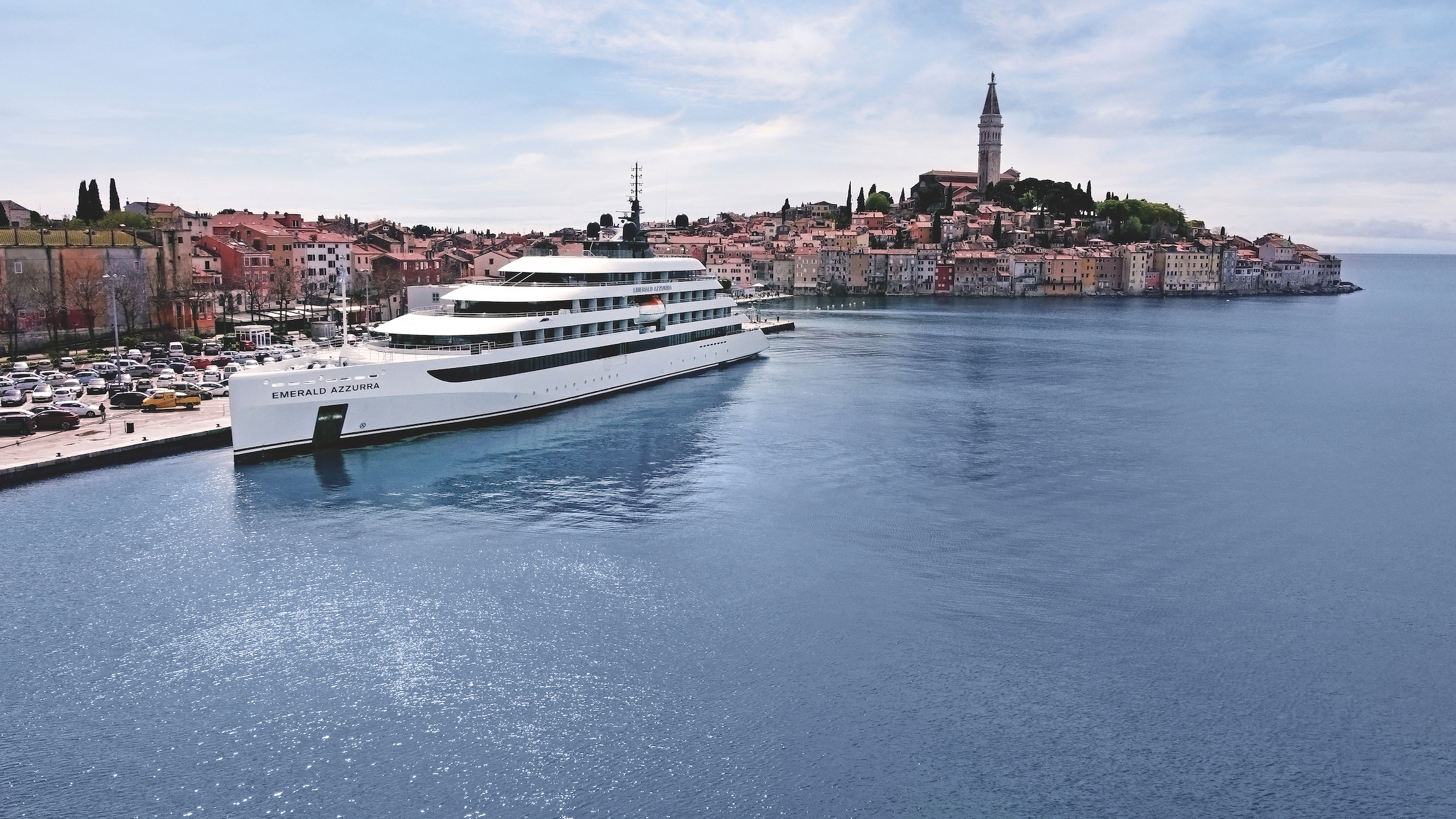 Emerald Azzurra in port at Rovinj Croatia.