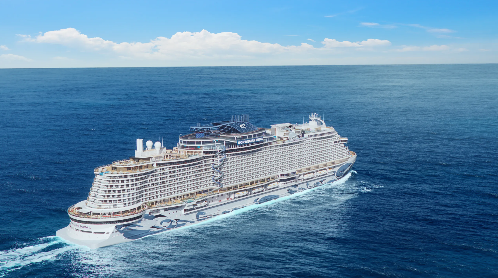 Norwegian Cruise Line Prima Class sailing on the water