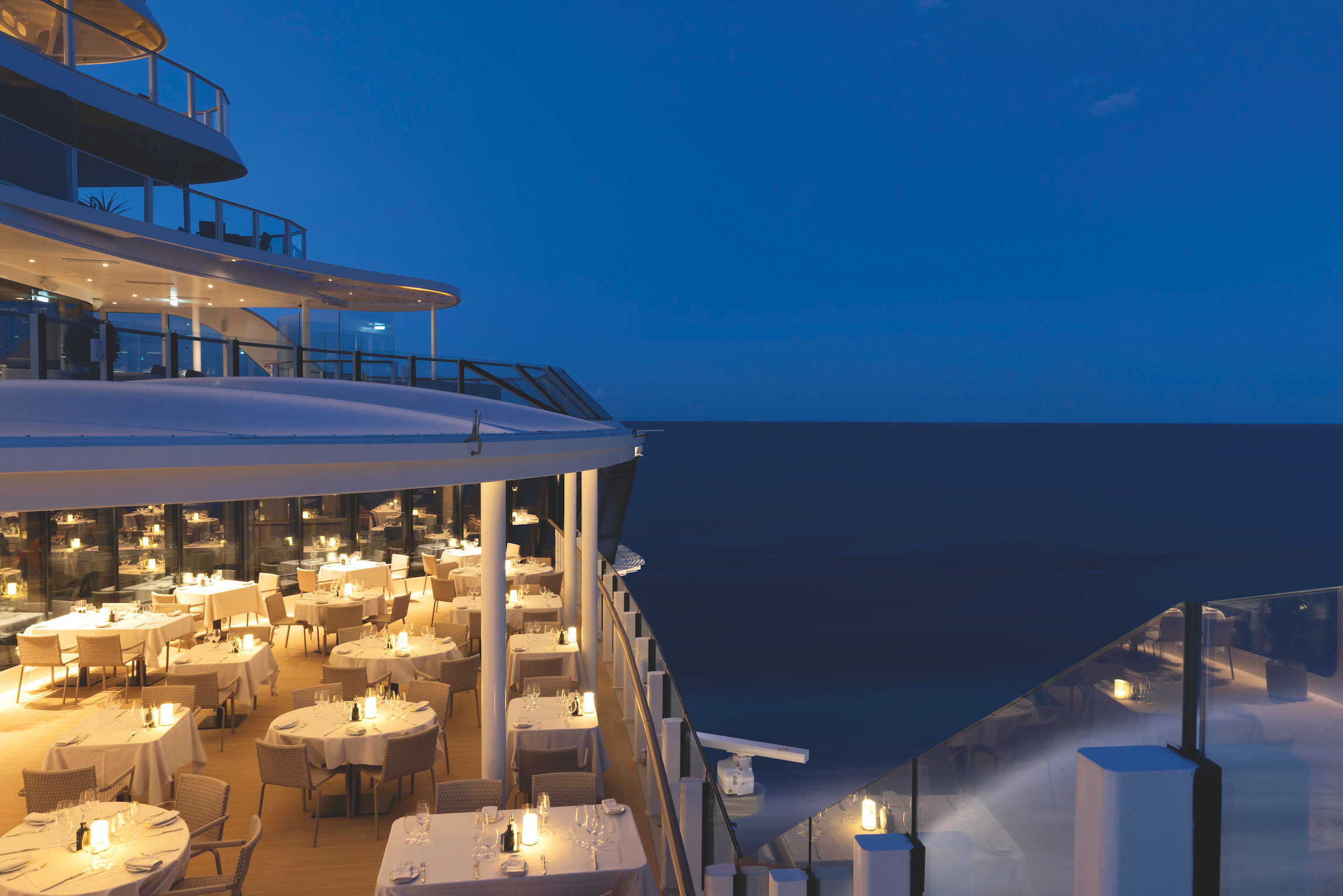 Silver Nova restaurant La Terrazza is open to the elements .
