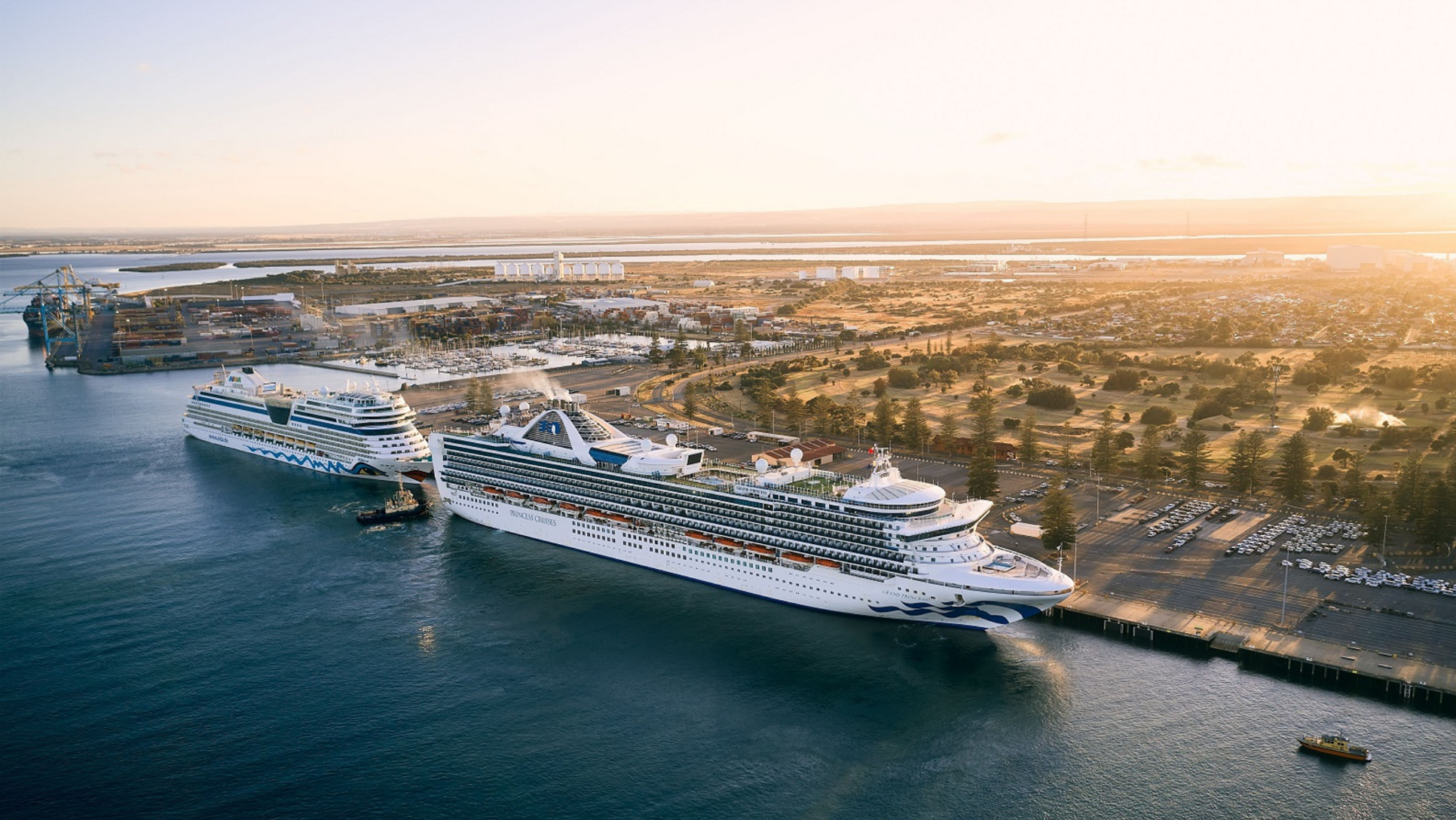 Cruise ships in Adelaide. Australian cruisers