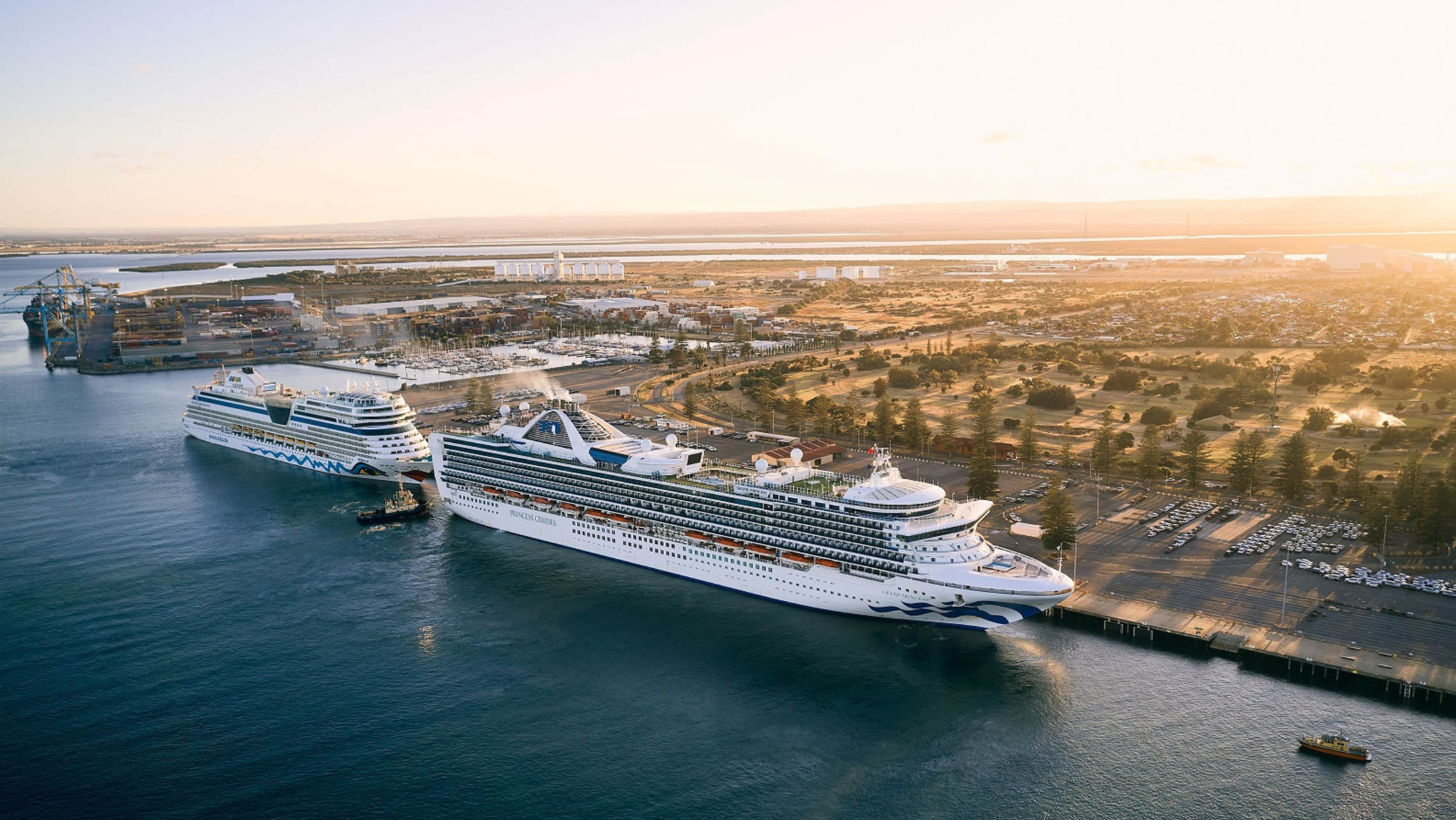 Cruise ships in Adelaide. Australian cruisers