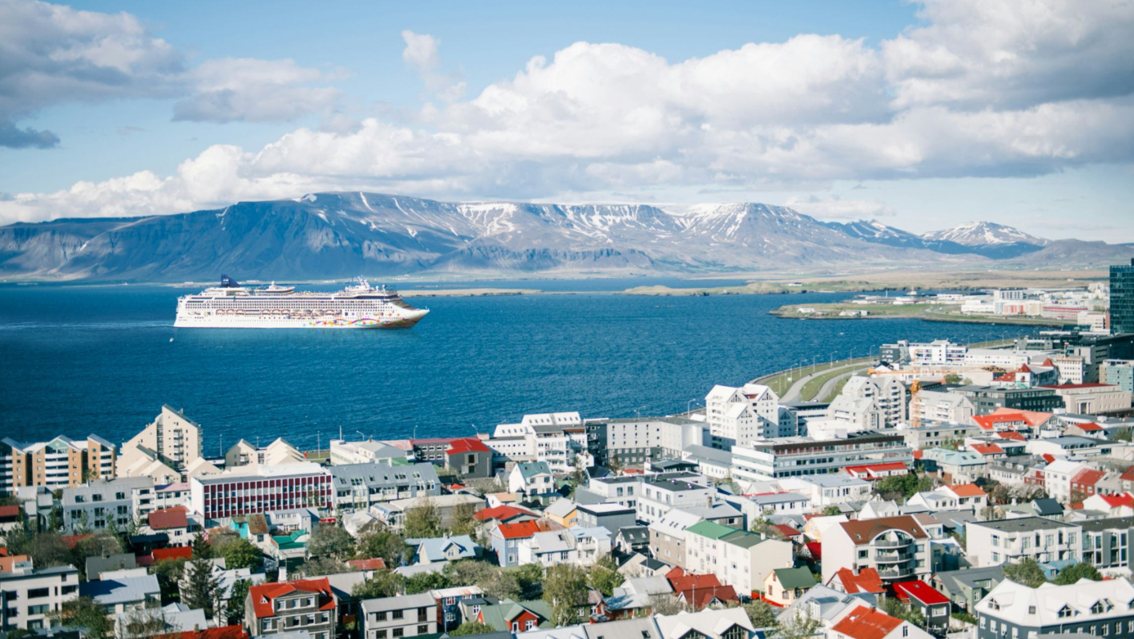 a cruise ship in the water