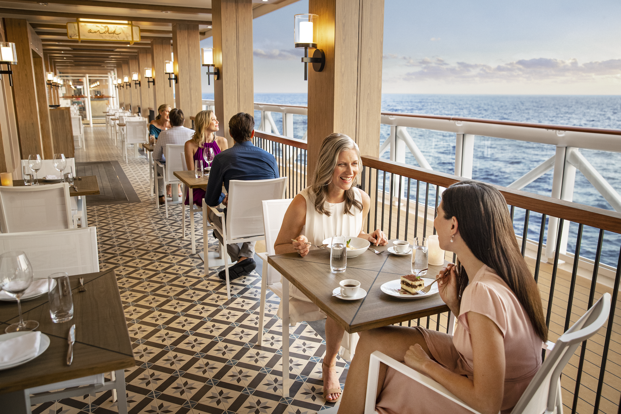 norwegina cruise line food onboard restaurant at sea